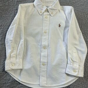 Ralph Lauren White Button Down Kids Shirt